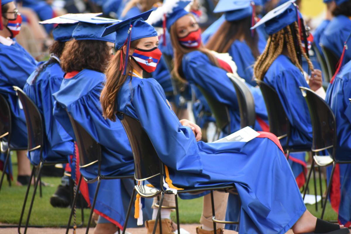 Outdoor graduation ceremony