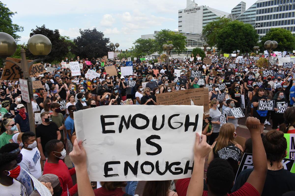 ENough is Enough protest following police brutality in summer 2020.