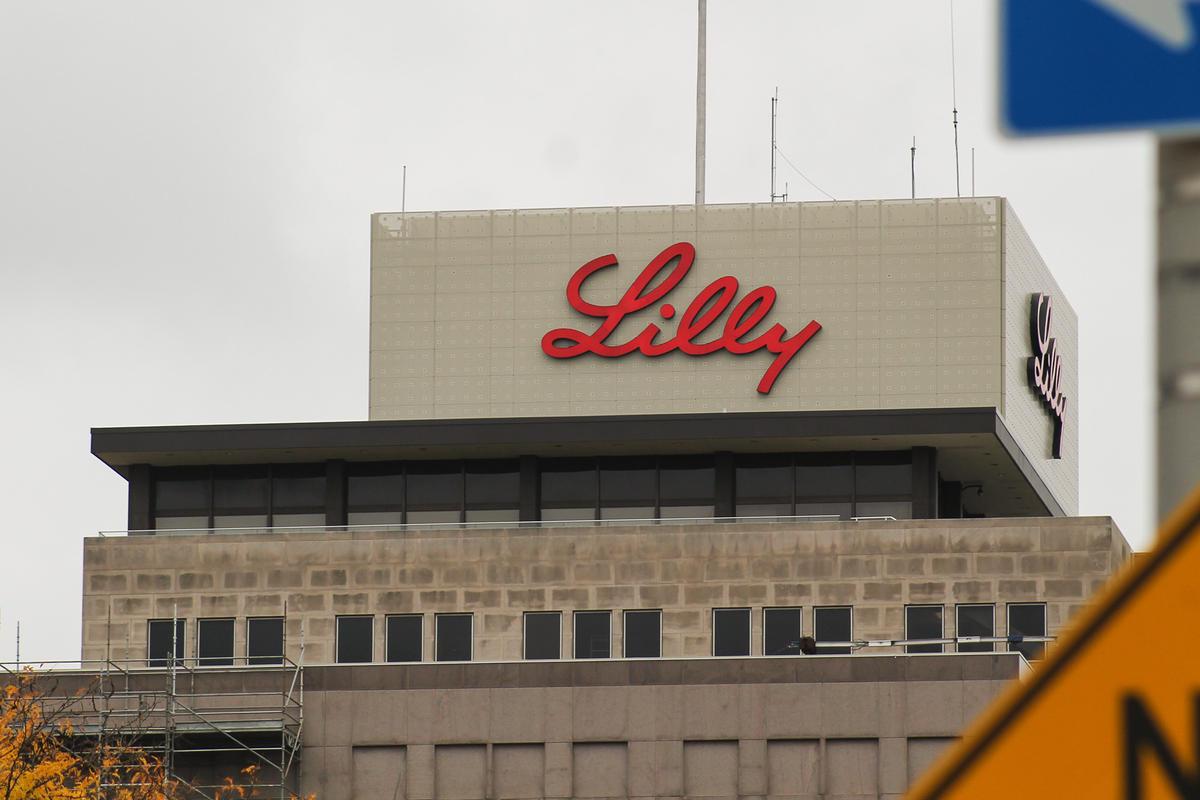 Lily logo on building