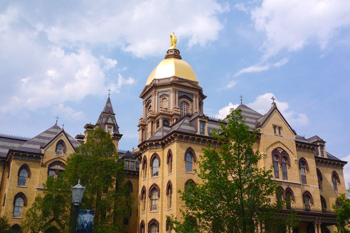 The main building at the University of Notre Dame.