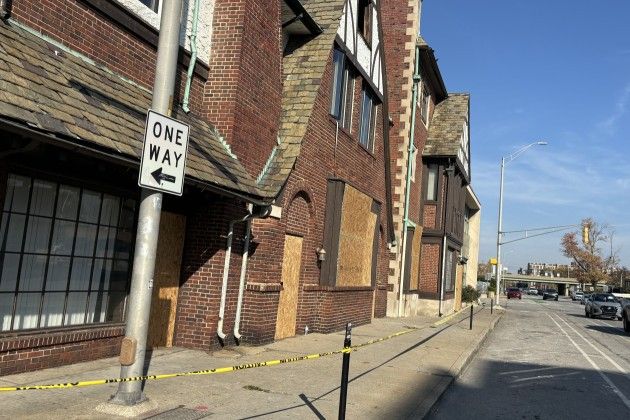 Windows and doors on the Manchester Apartment complex were boarded up days after the building caught fire in October 2024