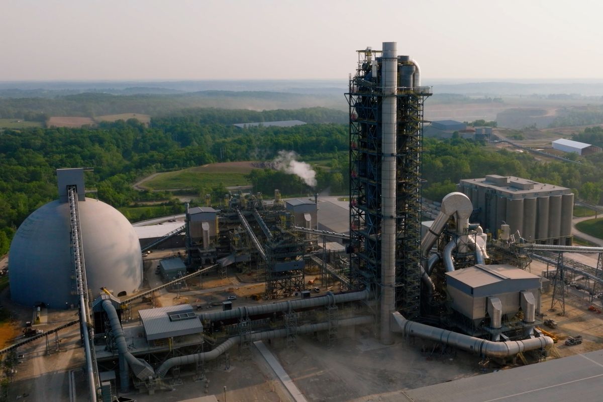 A large manufacturing facility in Lawrence County. It's an aerial view of the site.