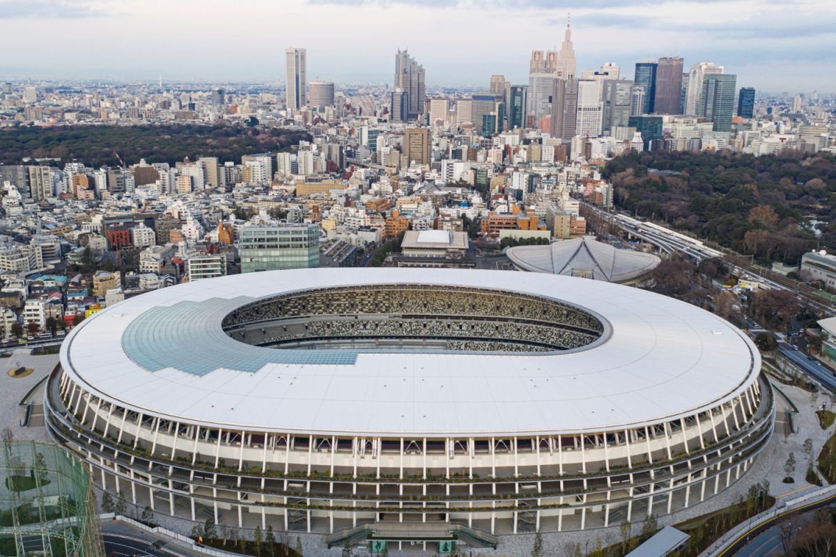 The Japan National Stadium in Tokyo, where the 2021 Summer Olympics opening and closing ceremonies will be held.