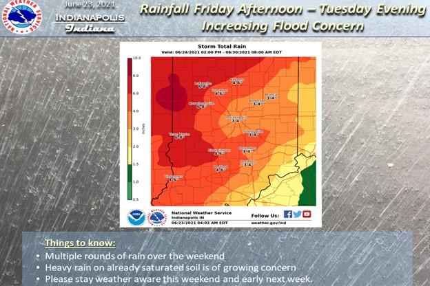 Multiple rounds of rain are expected to start as early as late Thursday