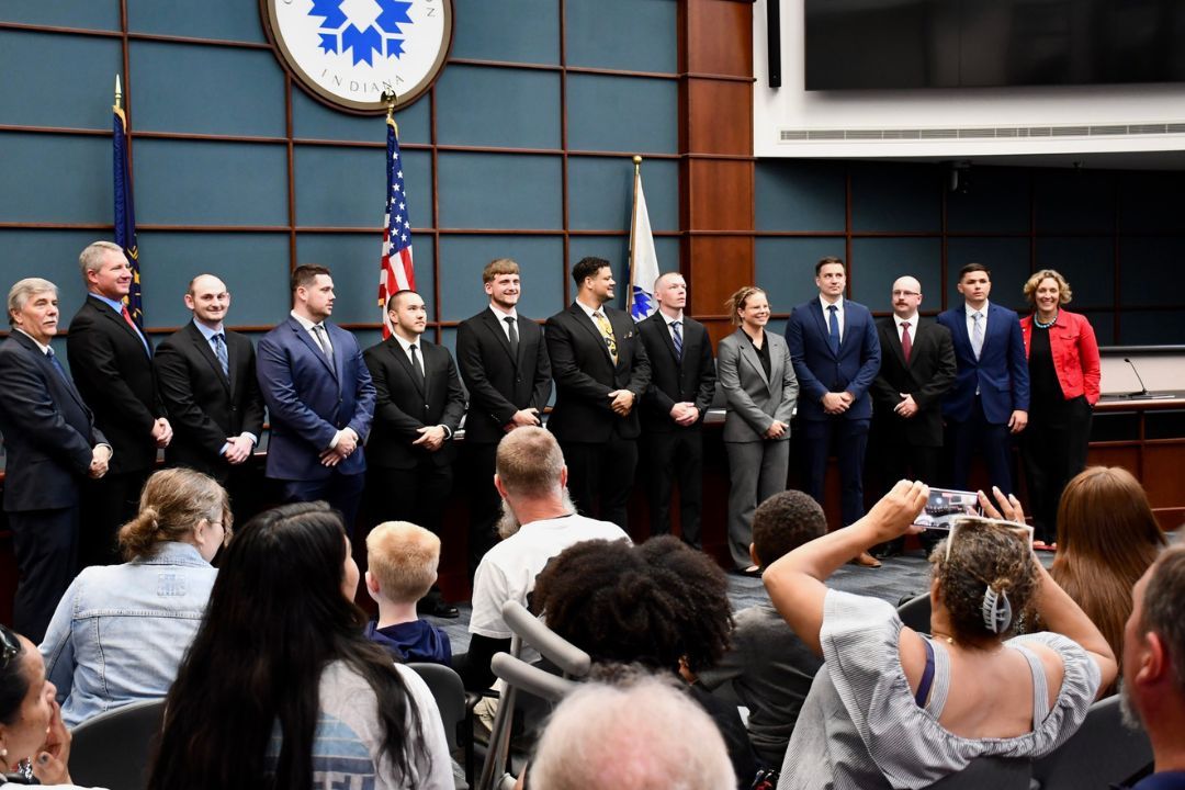 The Bloomington Police Department sworn in 11 new officers.