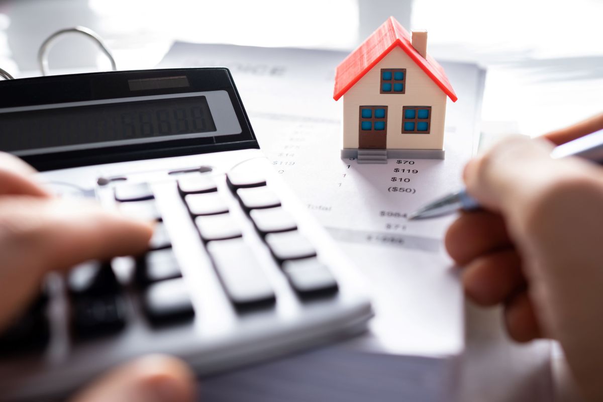 stock image representing calculating property taxes, real estate, home payments
