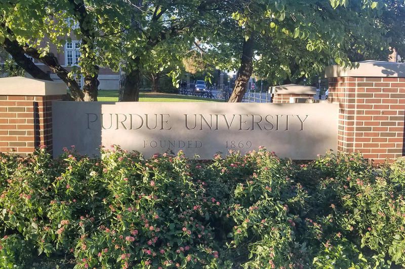 The Purdue University logo.
