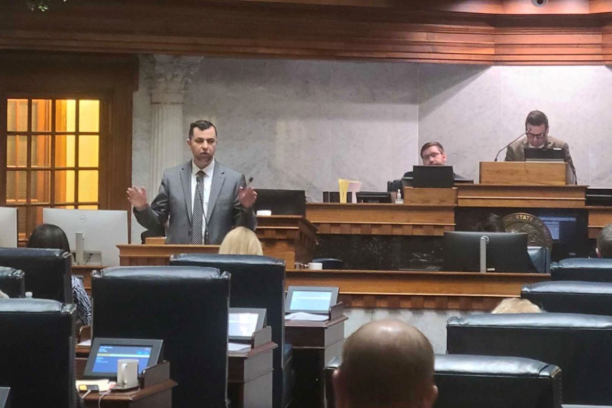 Sen. Fady Qaddoura (D-Indianapolis) testified against SB 518.