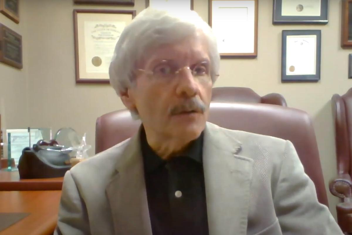 Dr. Richard Feldman speaks during an episode of Indiana Newsdesk in March 2021.