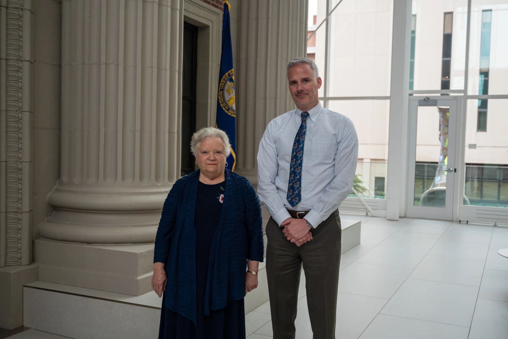 Eleanor Rogan, a professor of public health, and Don Coulter, a professor of pediatric oncology