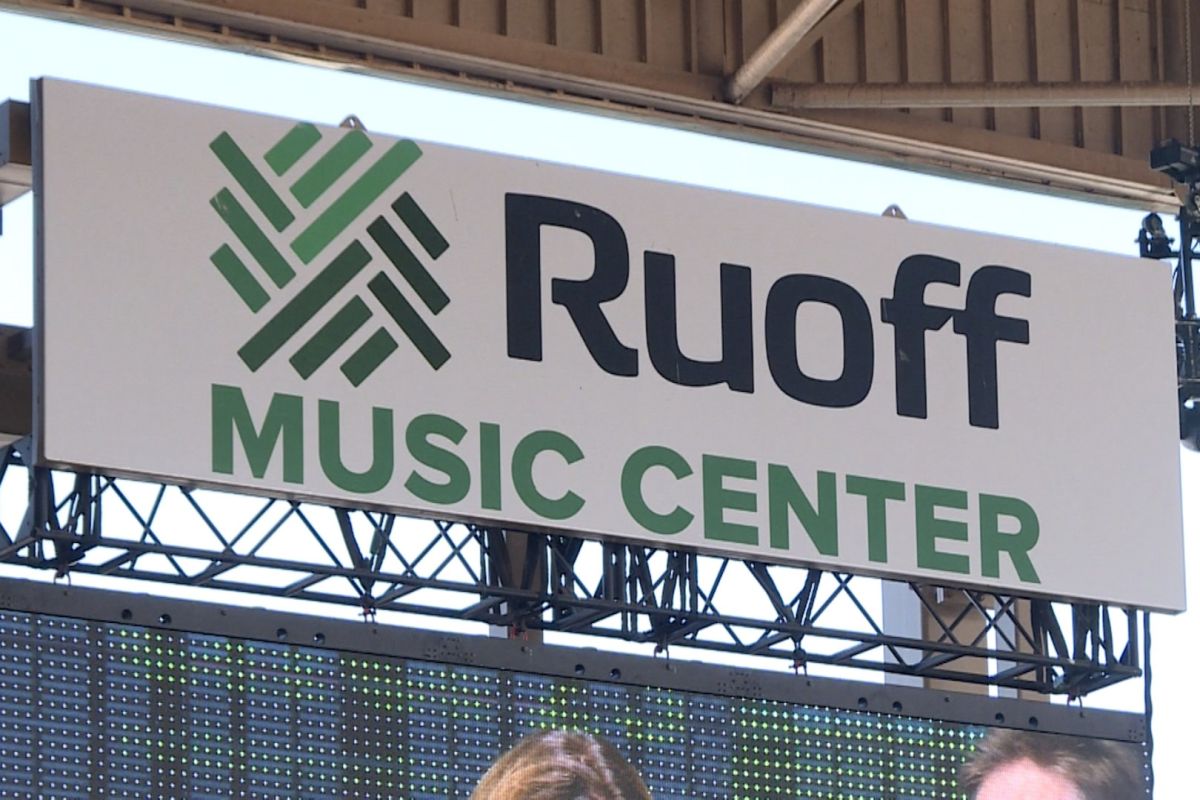 Ruoff Music Center logo on a sign