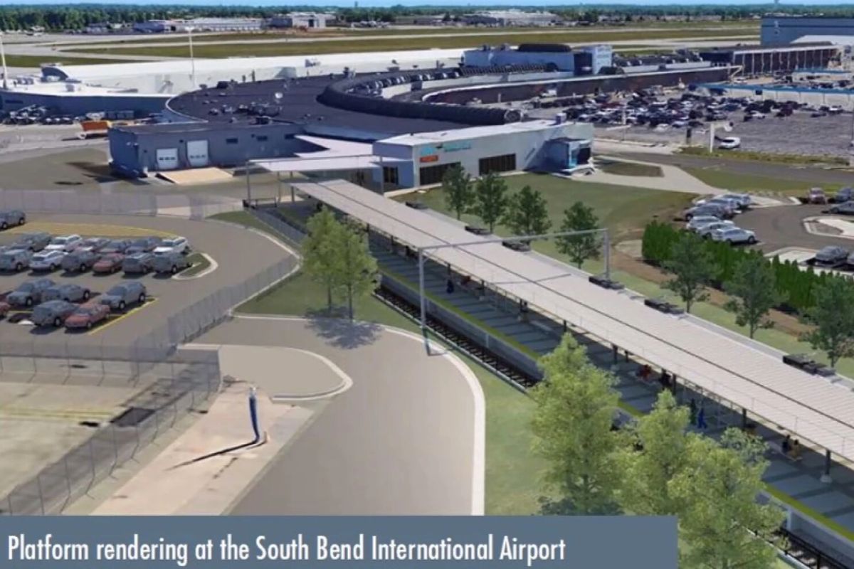 Platform rendering at the South Bend International Airport