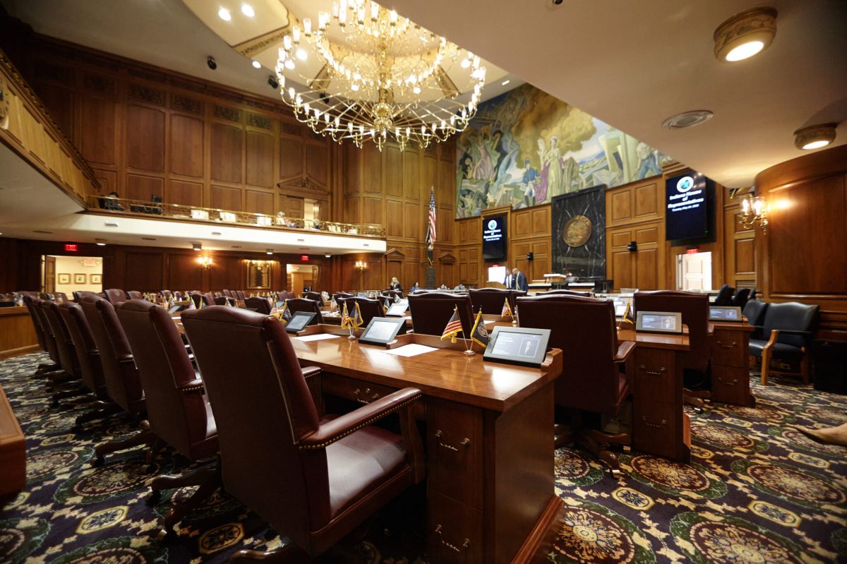 Indiana's representatives seated in the House chamber.