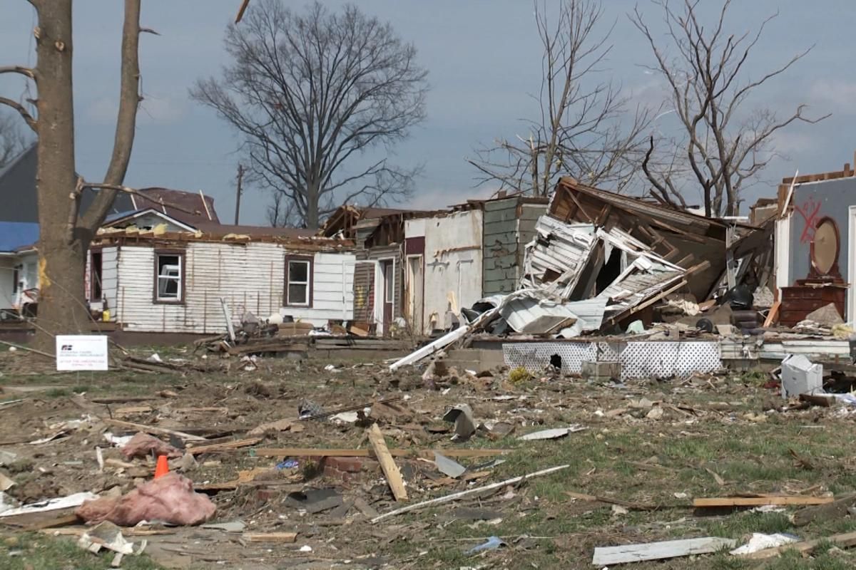 Homes in Sullivan County damaged from the March 31 tornado outbreak. Indiana will likely see more tornado outbreaks in the future.