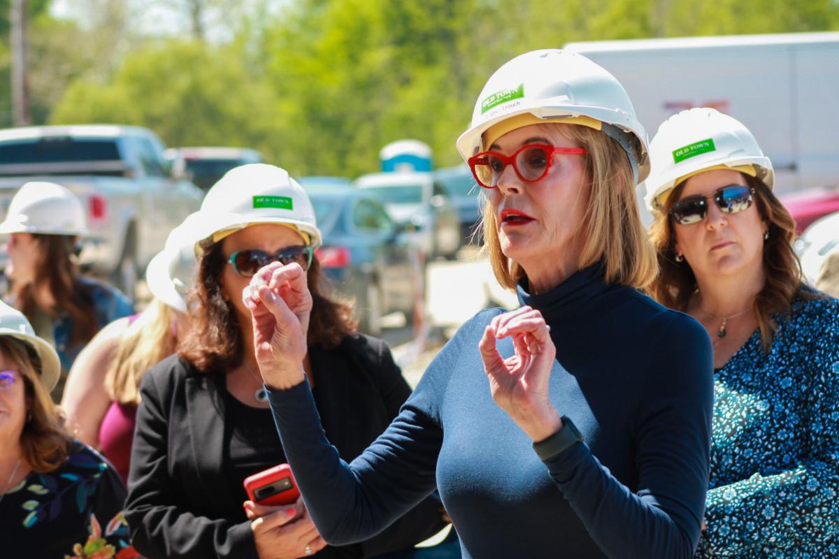 Lt. Gov. Suzanne Crouch tours a development in Carmel Tuesday. The development will help provide attainable housing for people with intellectual and developmental disabilities.