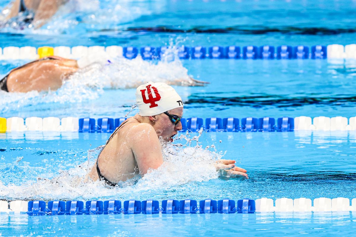 Lilly King at the women’s 100-meter breaststroke final at the U.S. Olympic Swimming Trials at Lucas Oil Stadium in Indianapolis, on June 17, 2024.