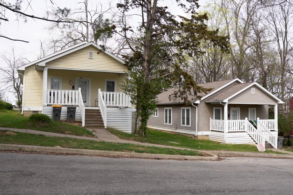 A photo of two plexes off IU's campus.