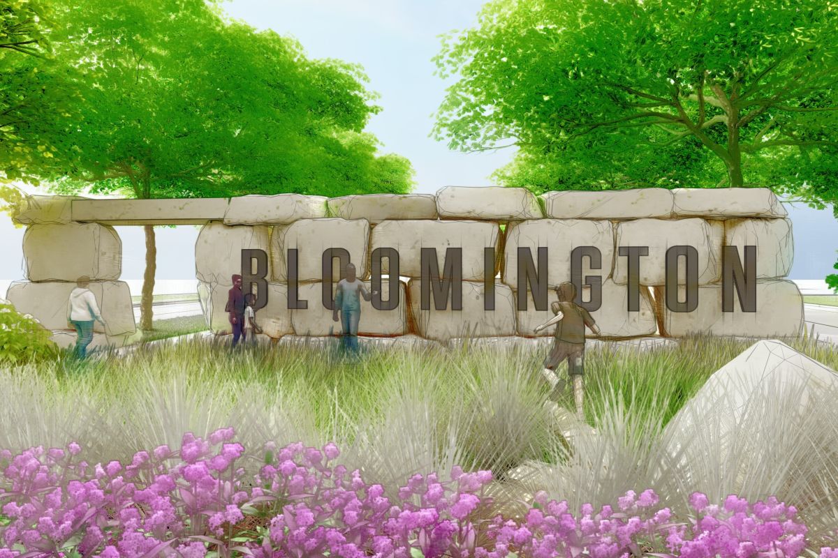 Updated Bloomington city gateway design, Nov. 30, 2023.