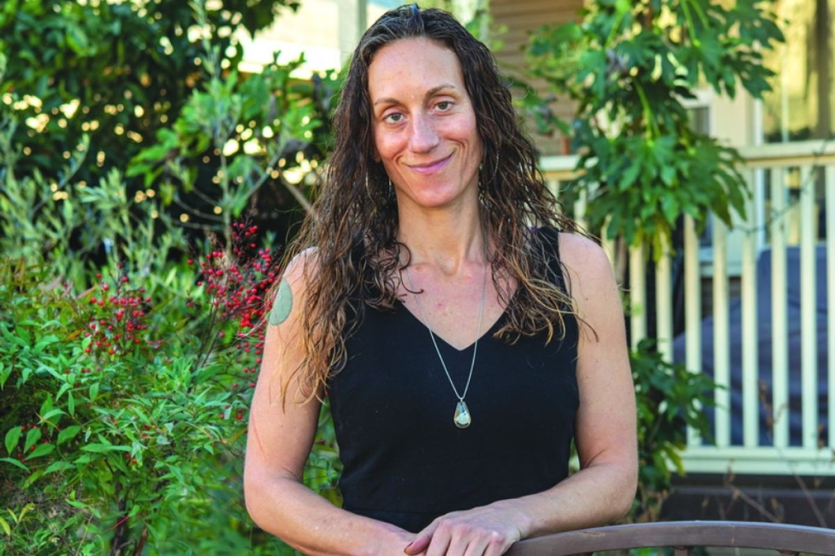 Gabrielle Myers headshot, garden
