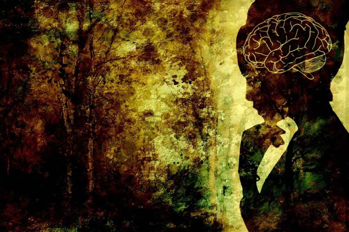 Illustration of brain within a woman's silhouette