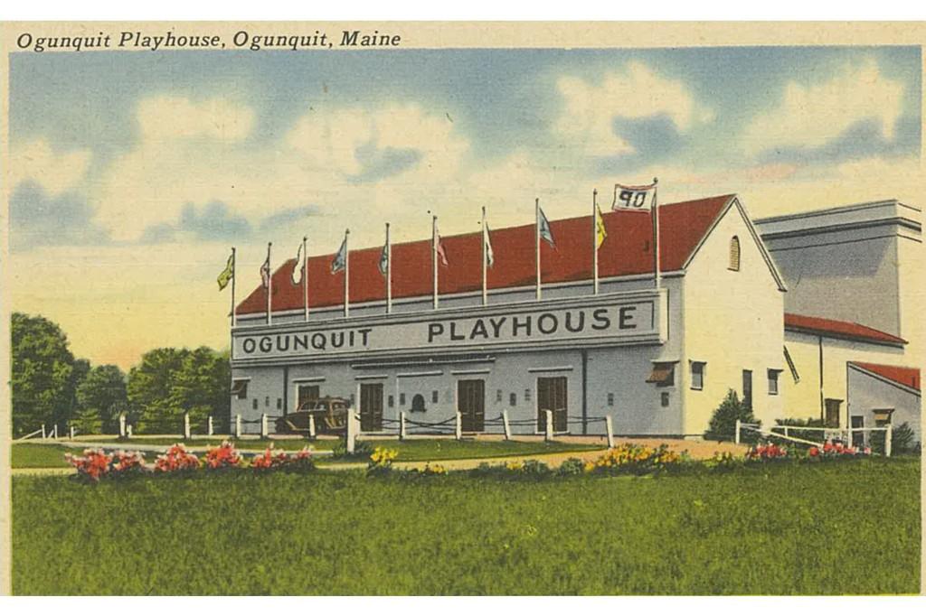 A vintage postcard of the Ogunquit Playhouse in Maine.