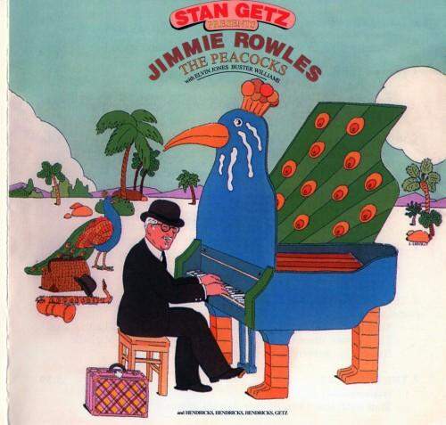 The LP cover for Stan Getz and Jimmy Rowles' THE PEACOCKS.