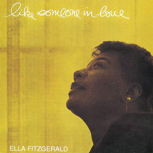 The cover to Ella Fitzgerald's 1957 album LIKE SOMEONE IN LOVE.