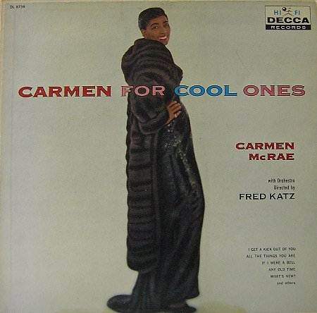 The LP cover of Carmen McRae's Carmen For Cool Ones.