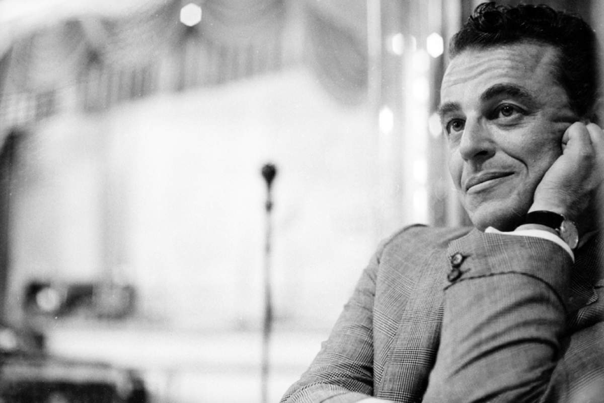 Alan Jay Lerner in 1965, at a rehearsal for the show "On A Clear Day You Can See Forever" (Photo Credit: Henri Dauman, Masterworks Broadway)