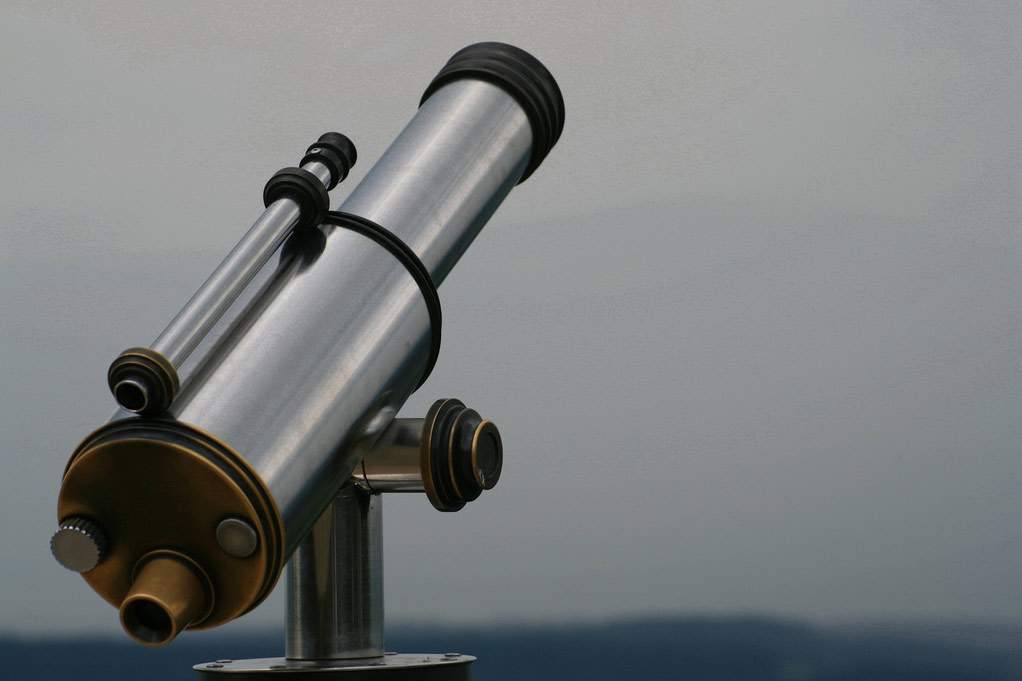 silver telescope