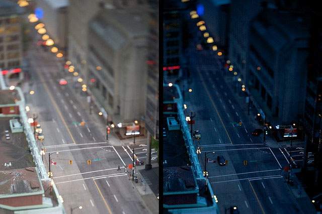 day and night of a street photographed