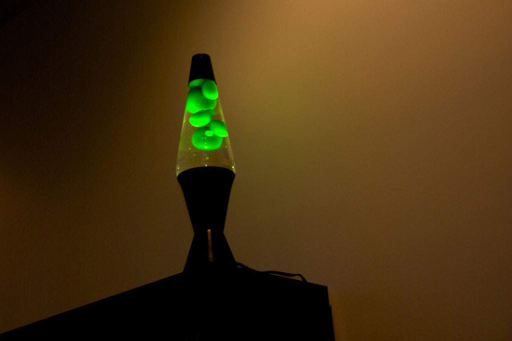 lava lamp in shadow