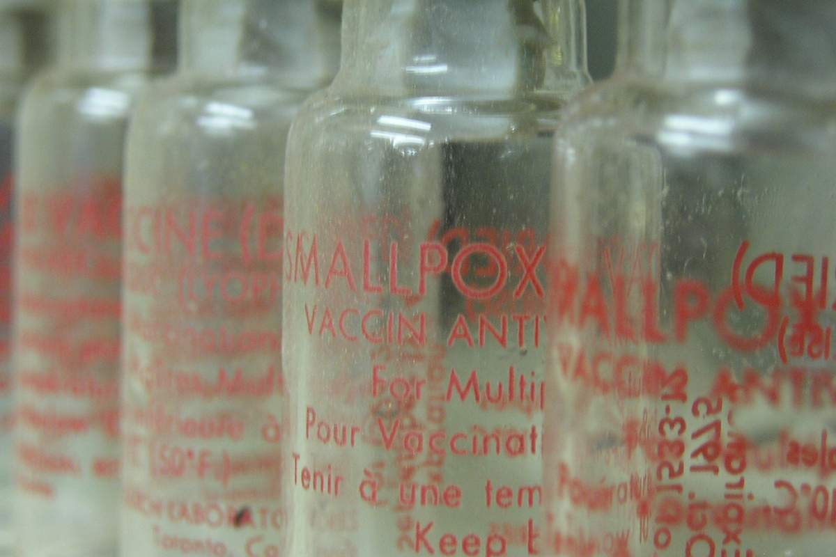 jars of the smallpox vaccine