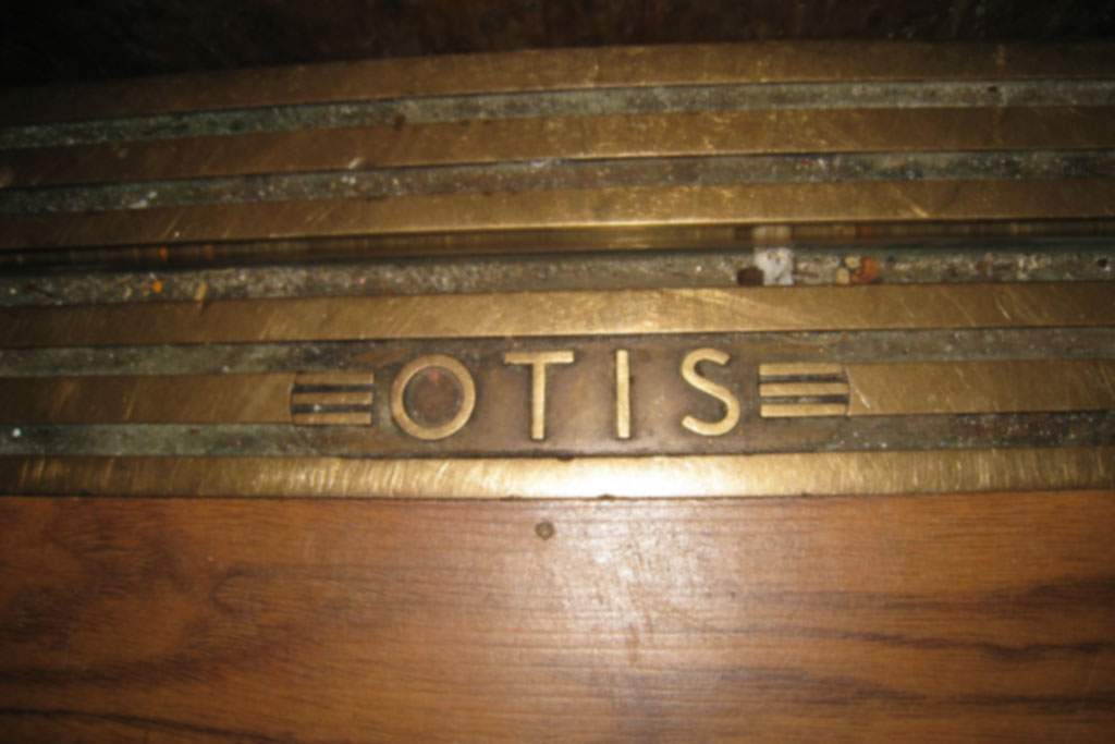 Otis elevator mark in old elevator