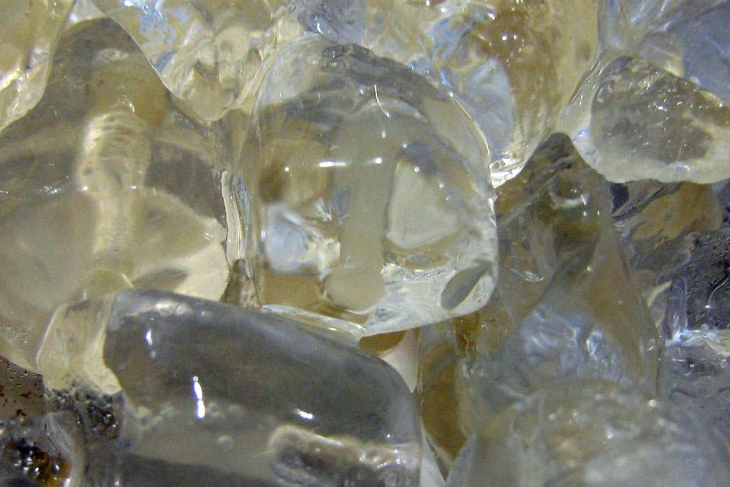 ice cubes close up