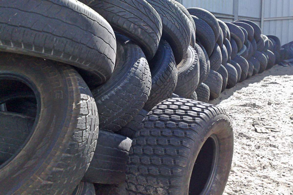tires in a tire yard