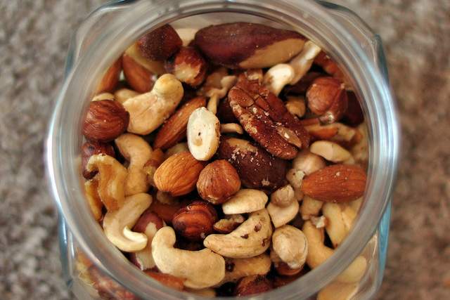 nuts in a jar