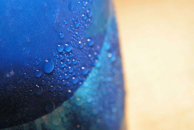 water droplets on the side of a plastic bottle