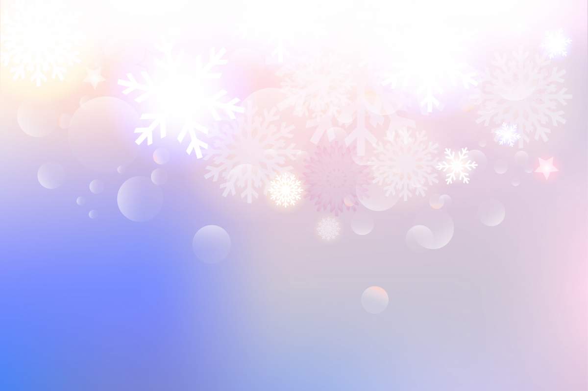 snowflakes through prism of light