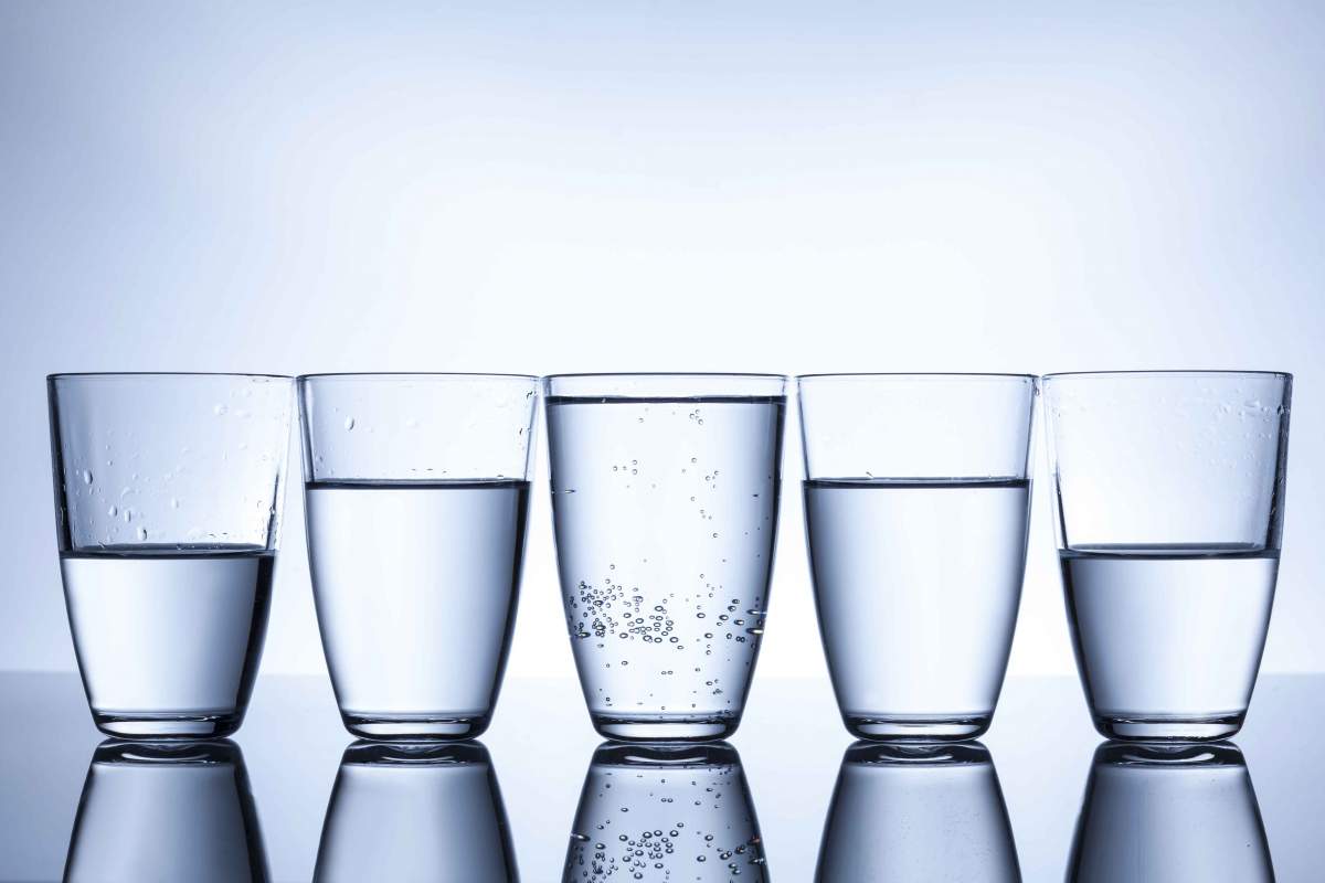 glasses with different amounts of water