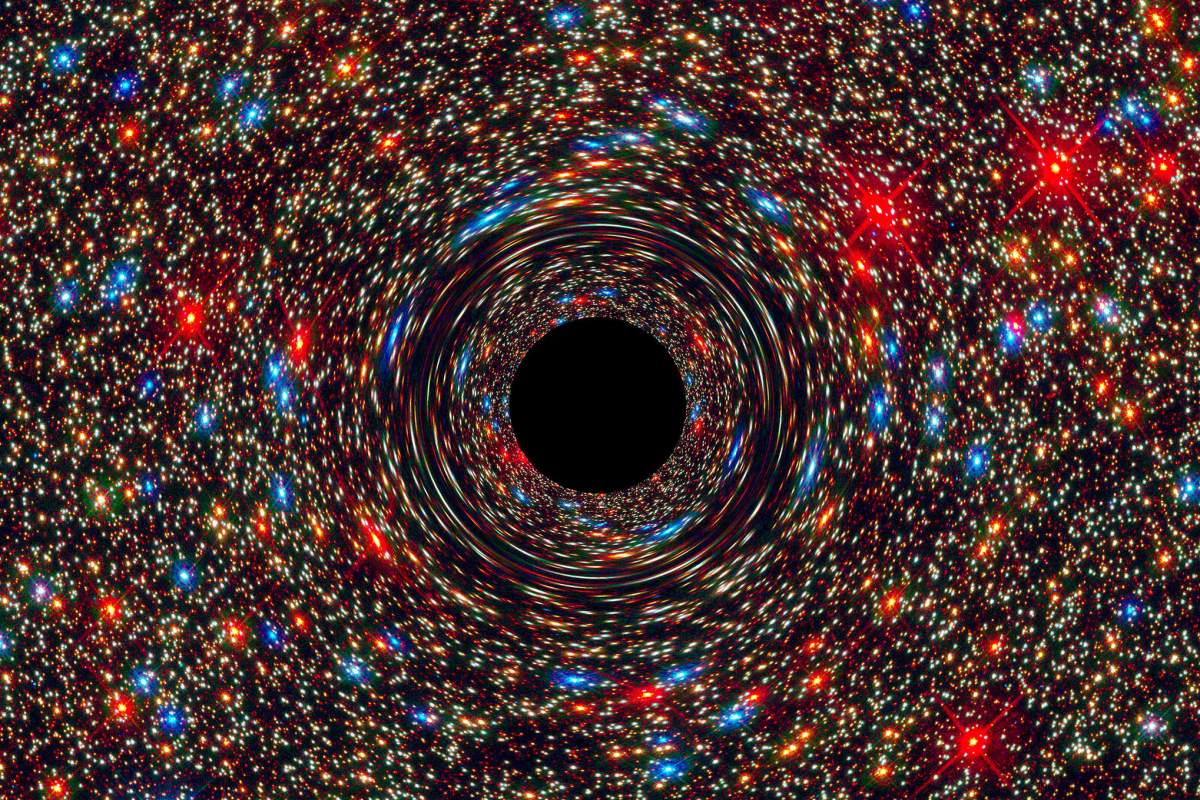 computer simulated black hole