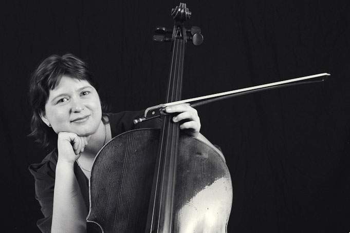 cellist with cello