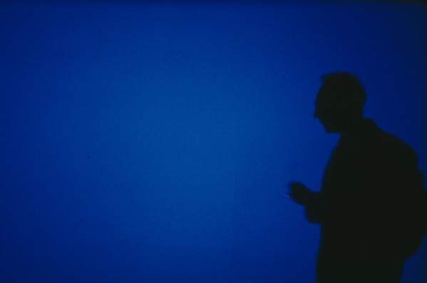 Derek Jarman with 'Blue'