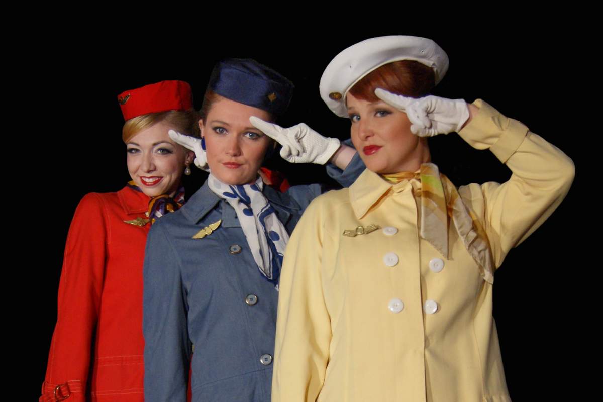 three stewardesses