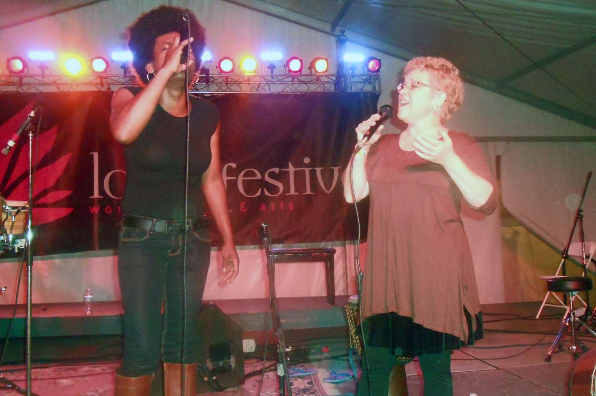 singers Christine Salem and Janiece Jaffe perform at 2013 Lotus Festival