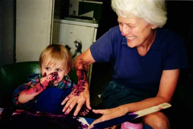 Sandy Wood Taylor and her granddaughter