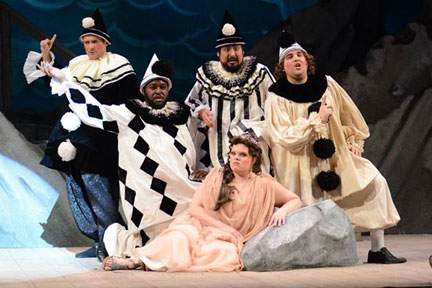 the commedia del arte troupe with Ariadne