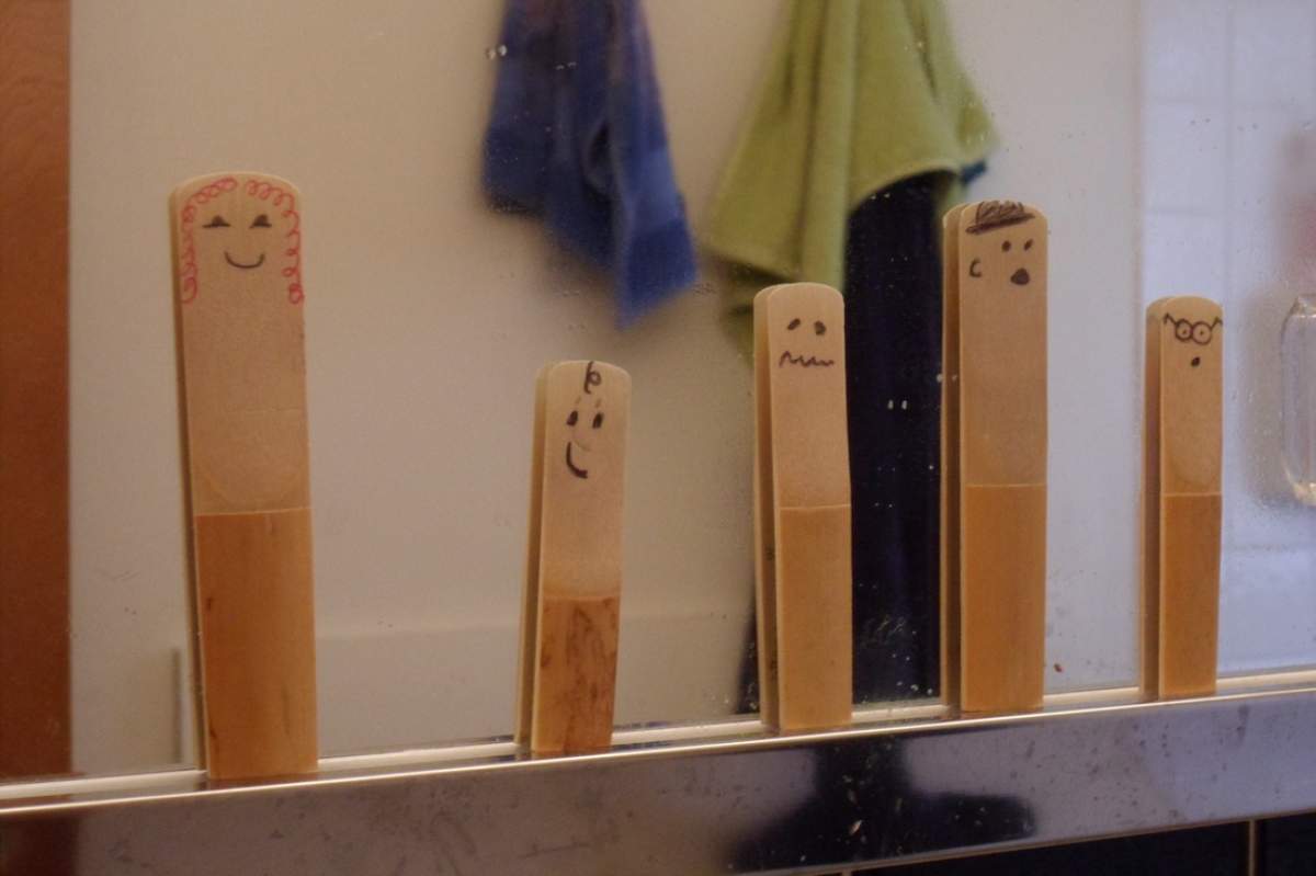 Reeds with faces