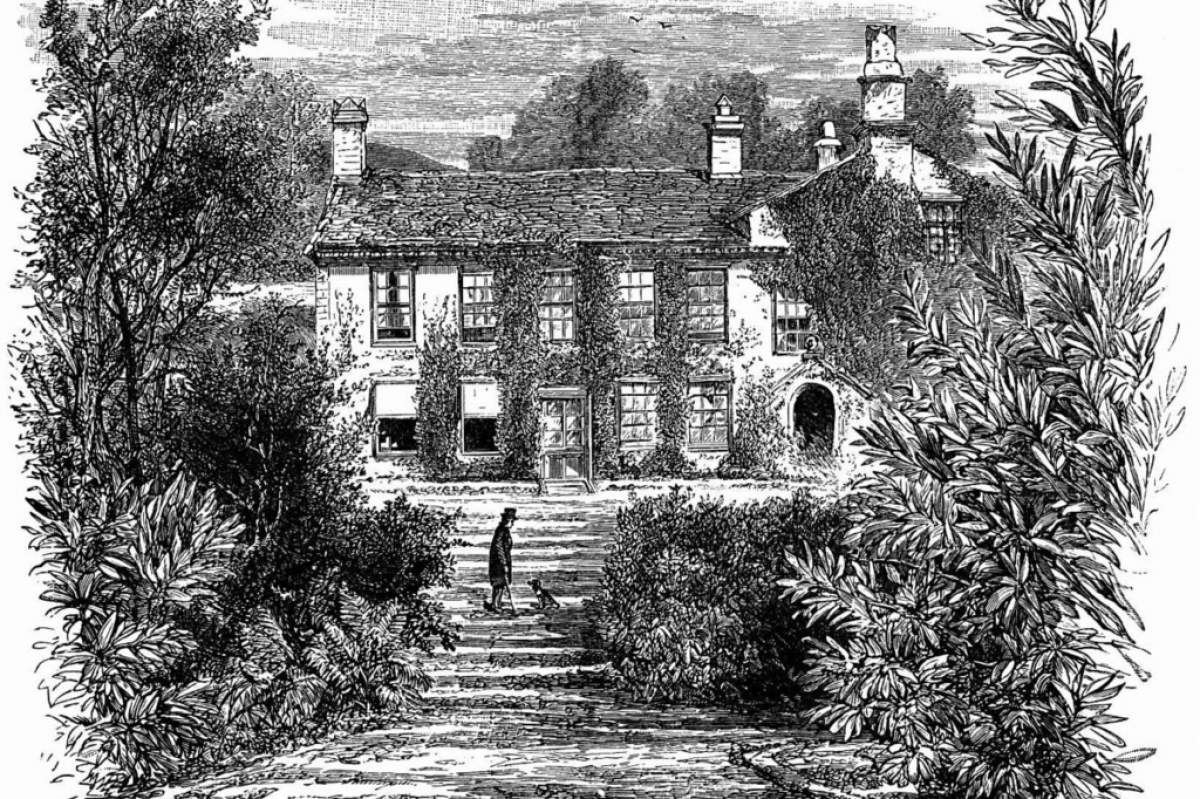 William Wordsworth's House, Rydal Mount. (Creighton, Mandell: “The Story of Some English Shires” (1897) / Wikimedia Commons)