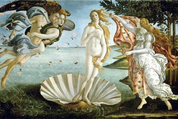 Sandro Botticelli's The Birth of Venus, 1486.